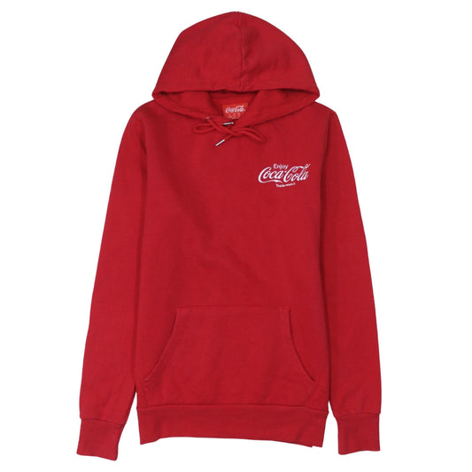 Primark Coca-Cola Men's Red Pullover Hoodie XS Logo Fleece