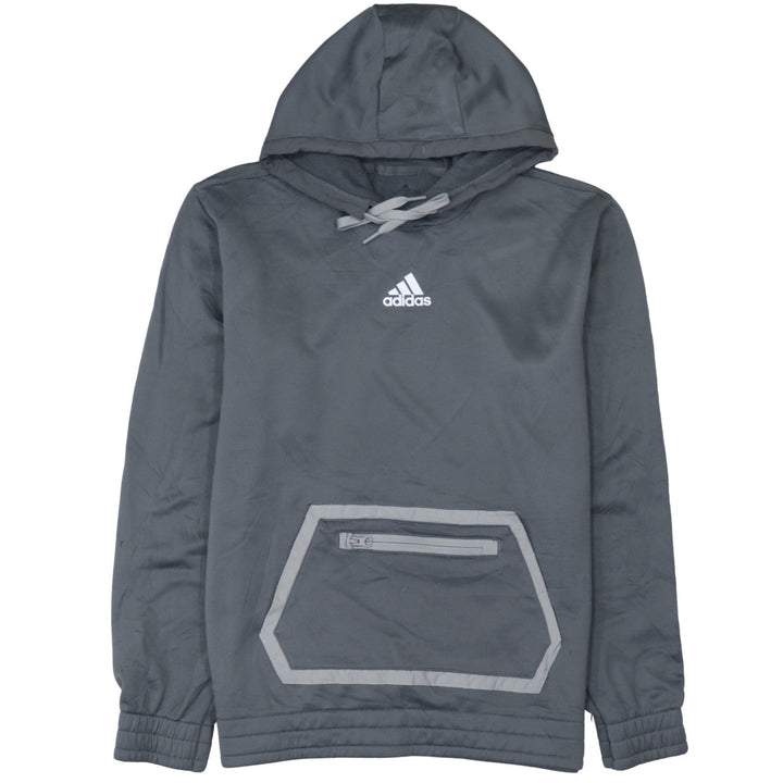 Adidas Men's Grey Pullover Hoodie Size S Lightweight Sportswear