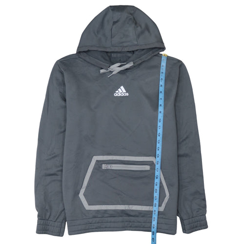 Adidas Men's Grey Pullover Hoodie Size S Lightweight Sportswear