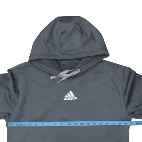 Adidas Men's Grey Pullover Hoodie Size S Lightweight Sportswear