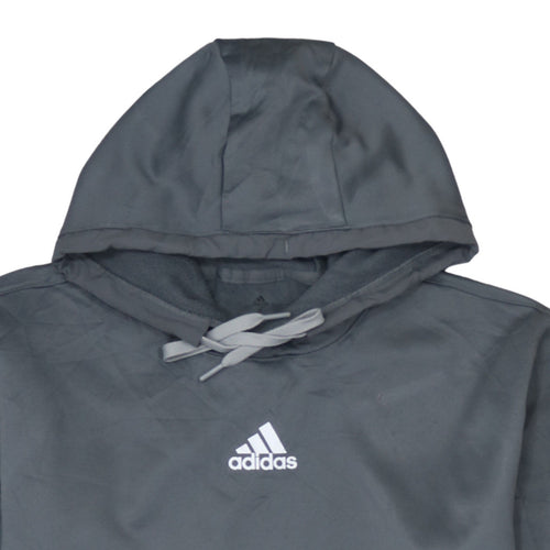 Adidas Men's Grey Pullover Hoodie Size S Lightweight Sportswear
