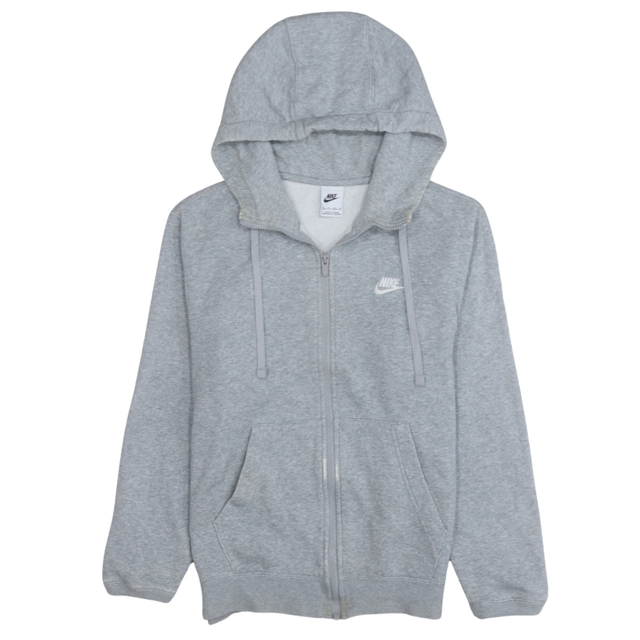 Nike Men's Grey Full Zip Hoodie XS Lightweight Fleece Sportswear