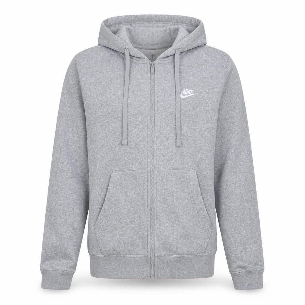 Nike Men's Grey Full Zip Hoodie XS Lightweight Fleece Sportswear