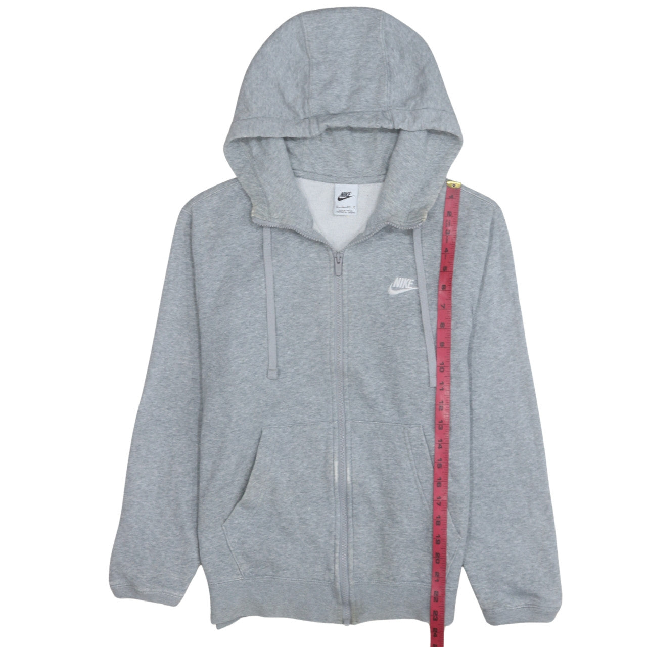 Nike Men's Grey Full Zip Hoodie XS Lightweight Fleece Sportswear