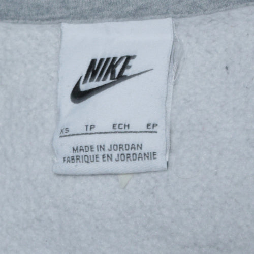 Nike Men's Grey Full Zip Hoodie XS Lightweight Fleece Sportswear
