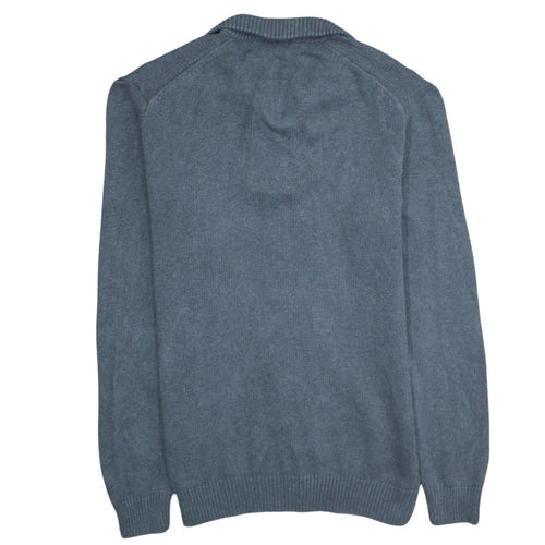 U.S. Polo Assn. Men's Grey Half Zip Cotton Jumper Size L