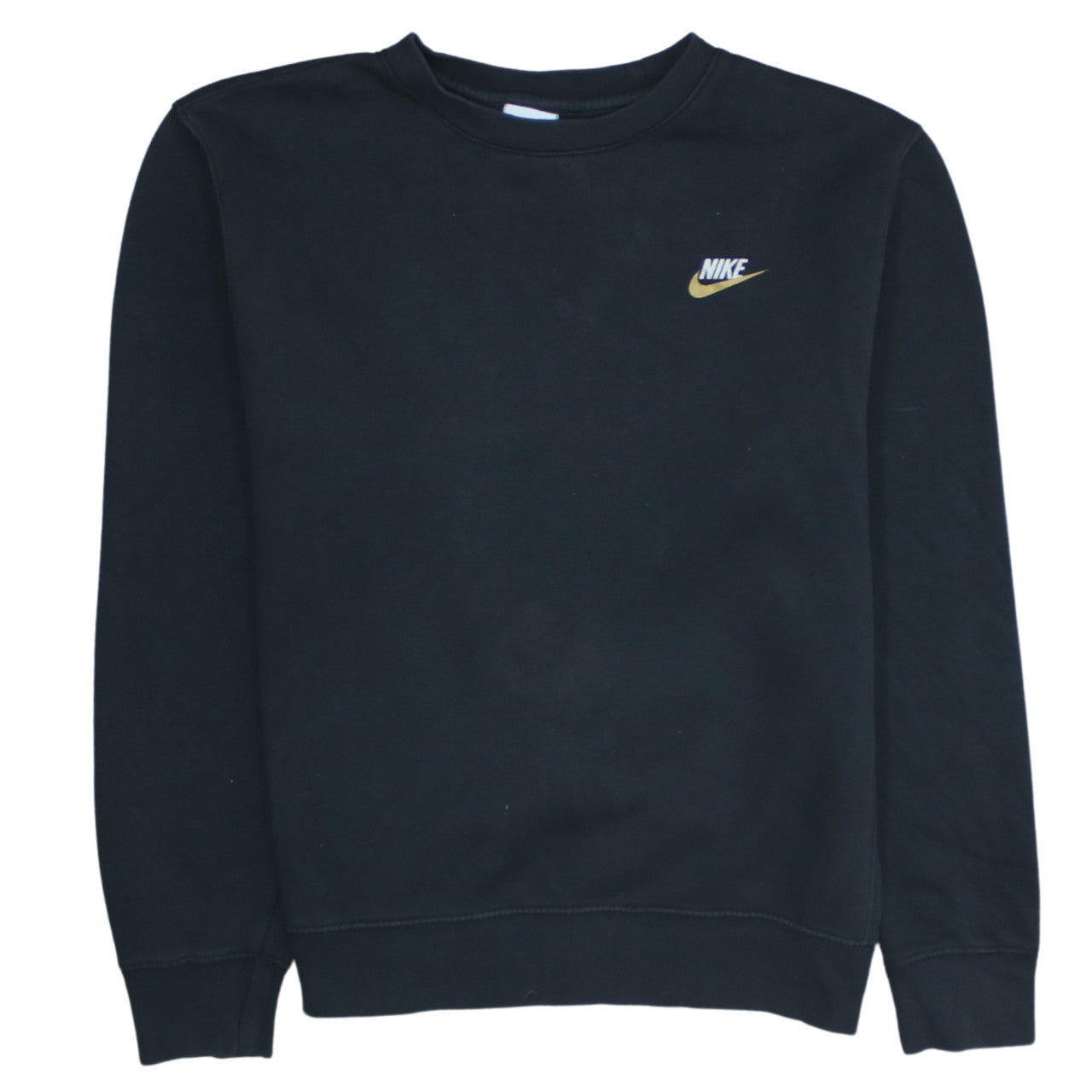 Nike Womens Black Small Pullover Sweatshirt Classic Crew Neck