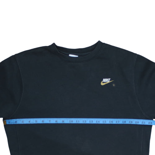 Nike Womens Black Small Pullover Sweatshirt Classic Crew Neck