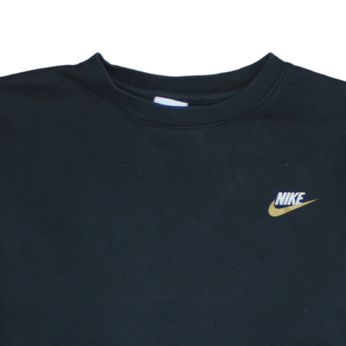 Nike Womens Black Small Pullover Sweatshirt Classic Crew Neck