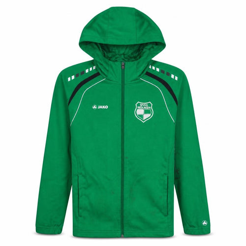 Jako Men's Green XS Full Zip Hooded Sports Hoodie