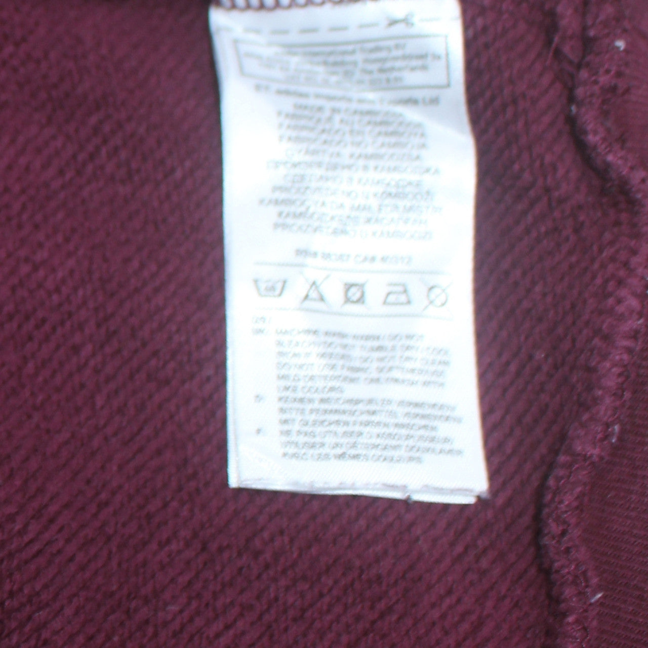 Adidas Women Burgundy Crew Neck Pullover Sweatshirt Size 8 Cotton Blend