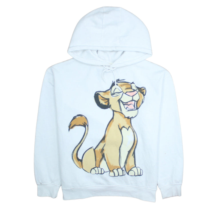 Disney Women's White Hoodie Size L The Lion King Simba Print Pullover