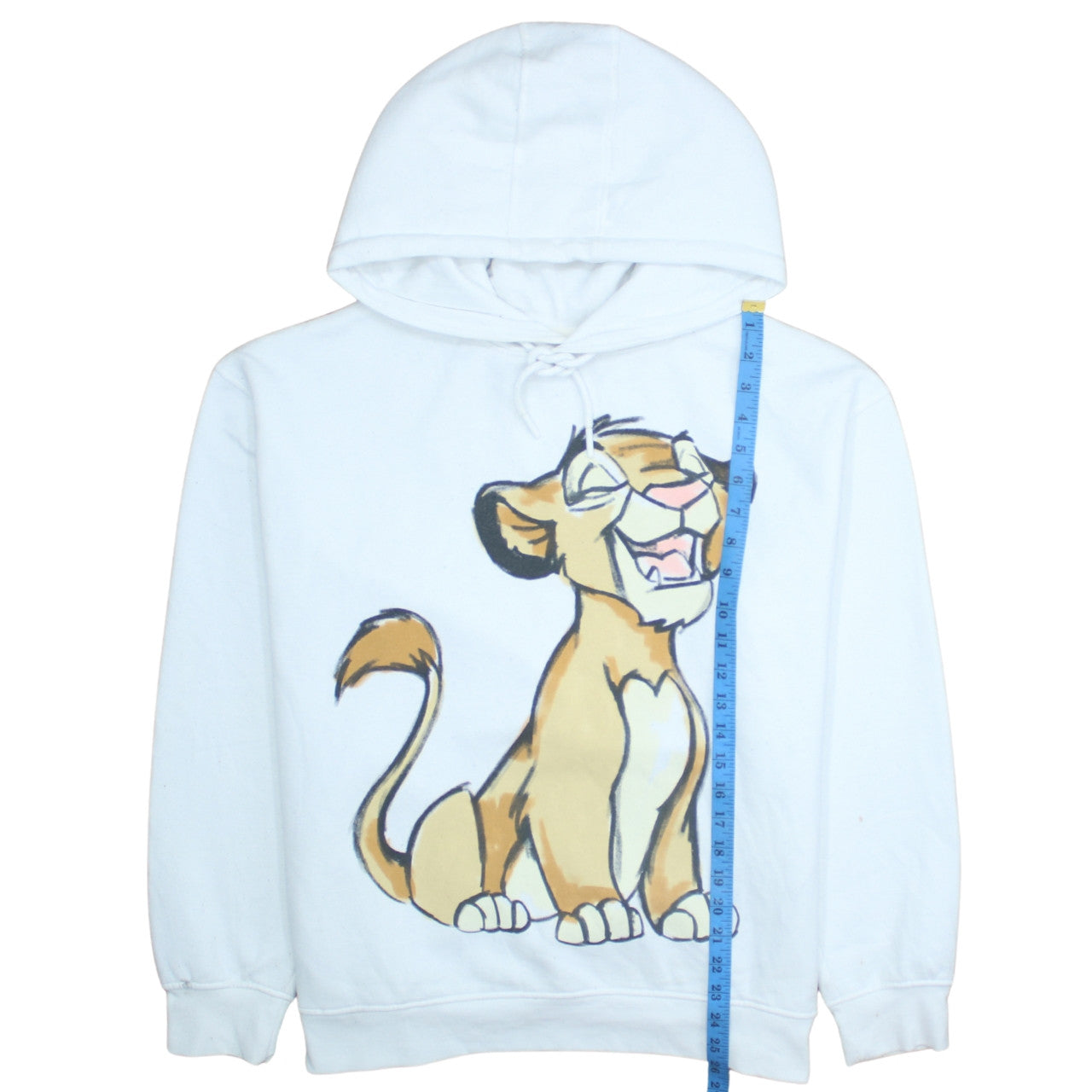 Disney Women's White Hoodie Size L The Lion King Simba Print Pullover