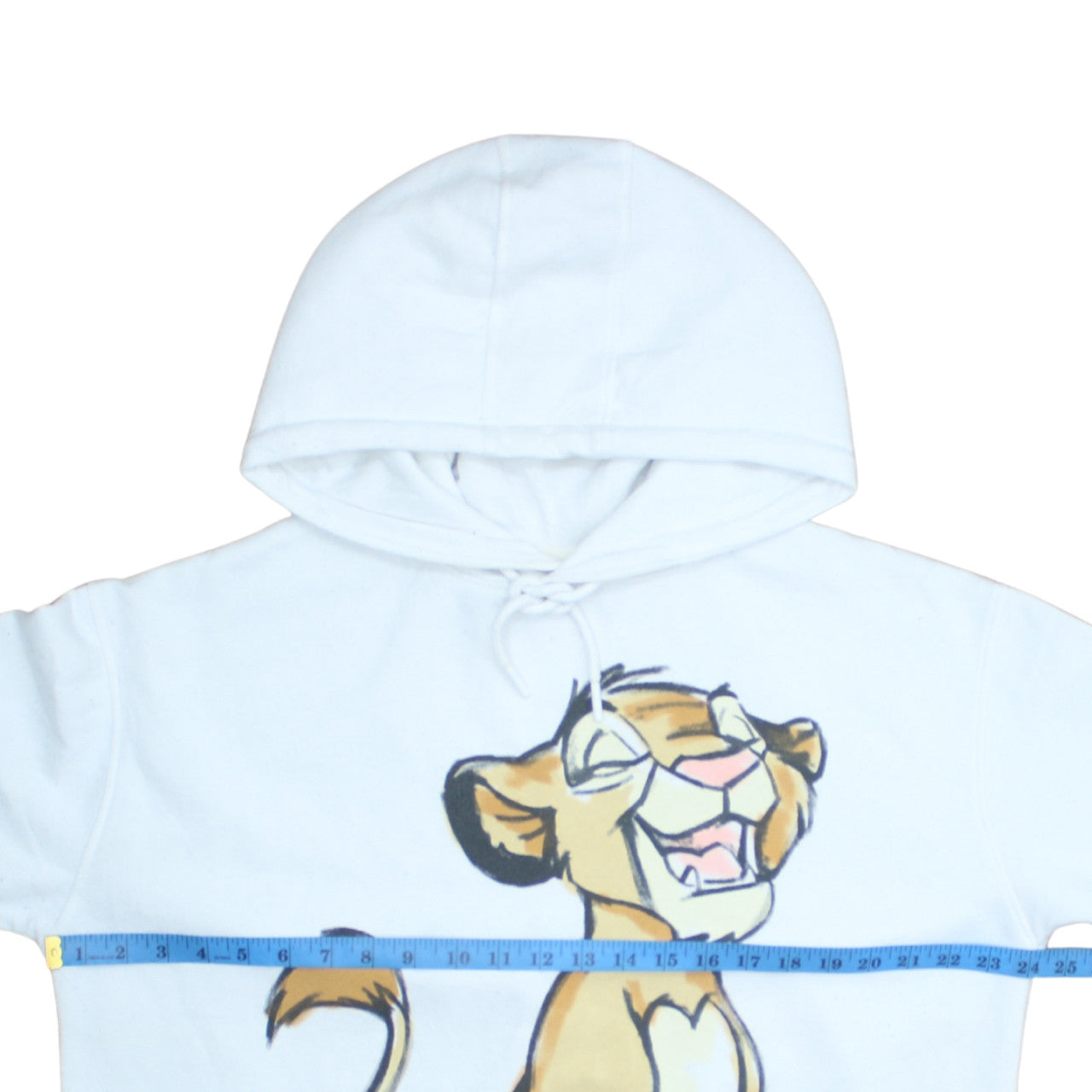 Disney Women's White Hoodie Size L The Lion King Simba Print Pullover