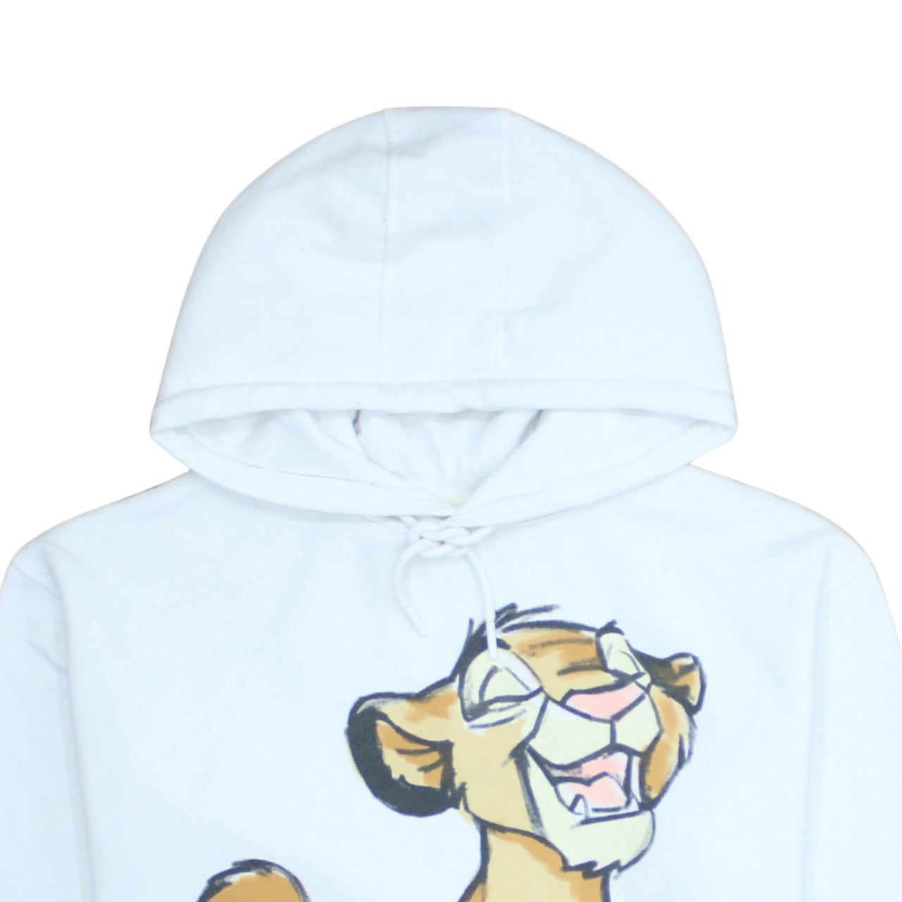 Disney Women's White Hoodie Size L The Lion King Simba Print Pullover