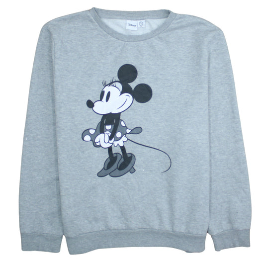 Disney Womens Grey Minnie Mouse Sweatshirt XL Pullover