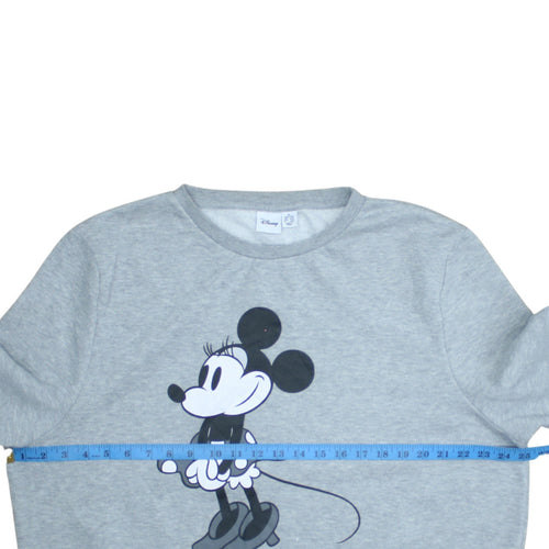 Disney Womens Grey Minnie Mouse Sweatshirt XL Pullover