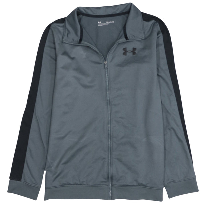 Under Armour Boys Grey Track Jacket Size 16 Years Full Zip Sportswear