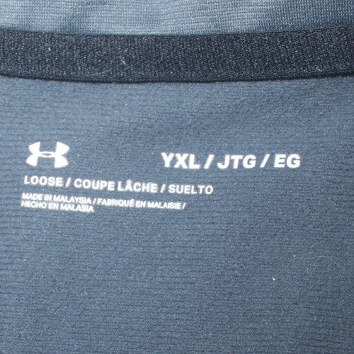 Under Armour Boys Grey Track Jacket Size 16 Years Full Zip Sportswear