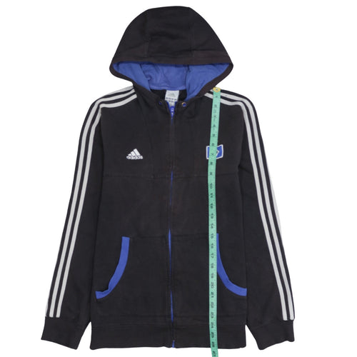 Adidas Teens Black Full Zip Hoodie with Logo Size 14