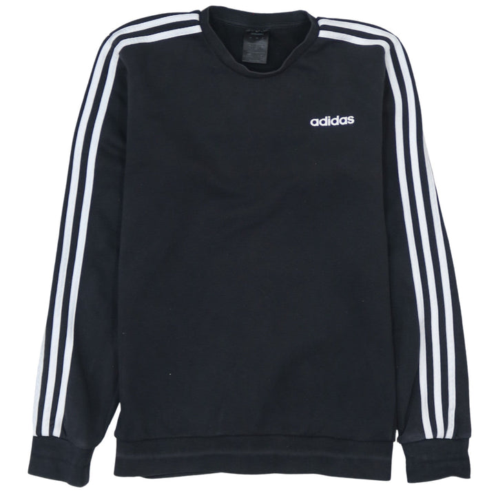 adidas Men's Black Small Pullover Sweatshirt Crew Neck Sportswear