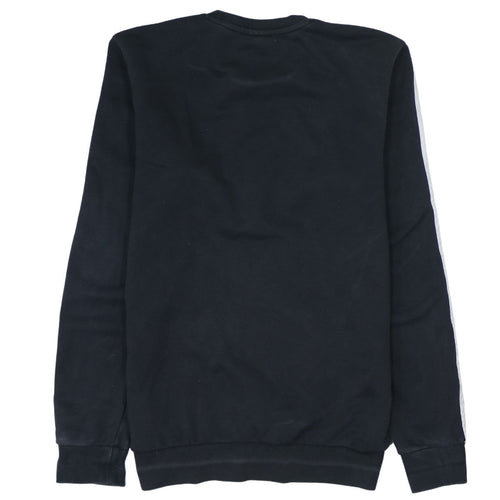 adidas Men's Black Small Pullover Sweatshirt Crew Neck Sportswear