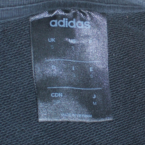 adidas Men's Black Small Pullover Sweatshirt Crew Neck Sportswear