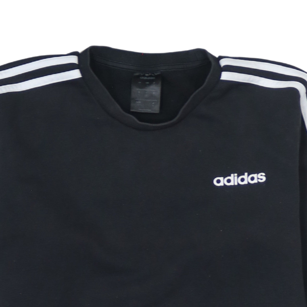 adidas Men's Black Small Pullover Sweatshirt Crew Neck Sportswear