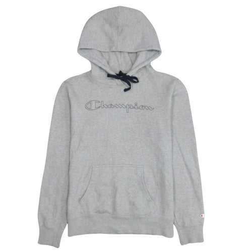 Champion Men's Grey Pullover Hoodie Large Sports Fleece