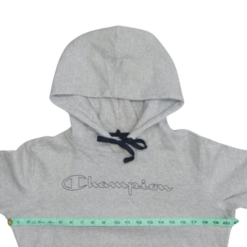 Champion Men's Grey Pullover Hoodie Large Sports Fleece