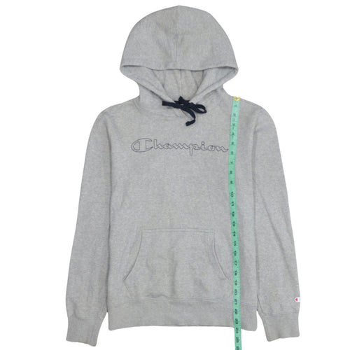 Champion Men's Grey Pullover Hoodie Large Sports Fleece