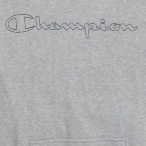 Champion Men's Grey Pullover Hoodie Large Sports Fleece