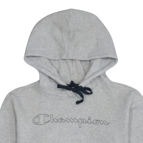 Champion Men's Grey Pullover Hoodie Large Sports Fleece