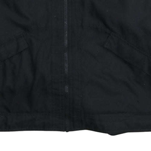 Adidas Men's Black L Windbreaker Hooded Sports Jacket