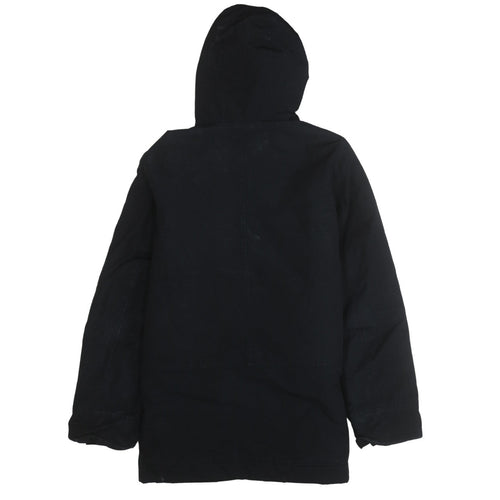 GAP Mens Black XS Hooded Faux Fur Trim Parka Winter Coat
