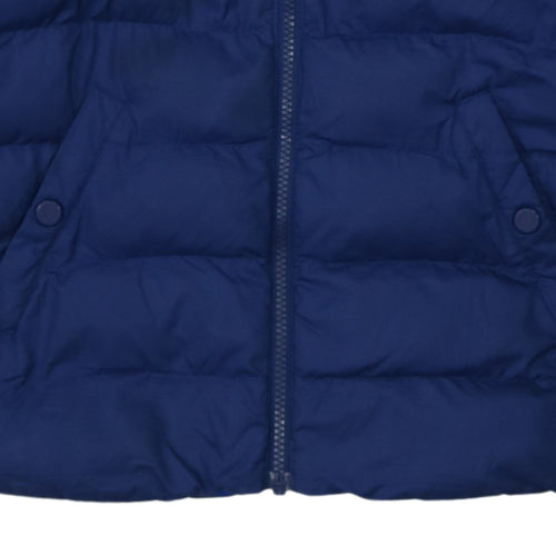 Nike Boys Blue Hooded Puffer Jacket 8-10 Years Winter Lined Zip Coat