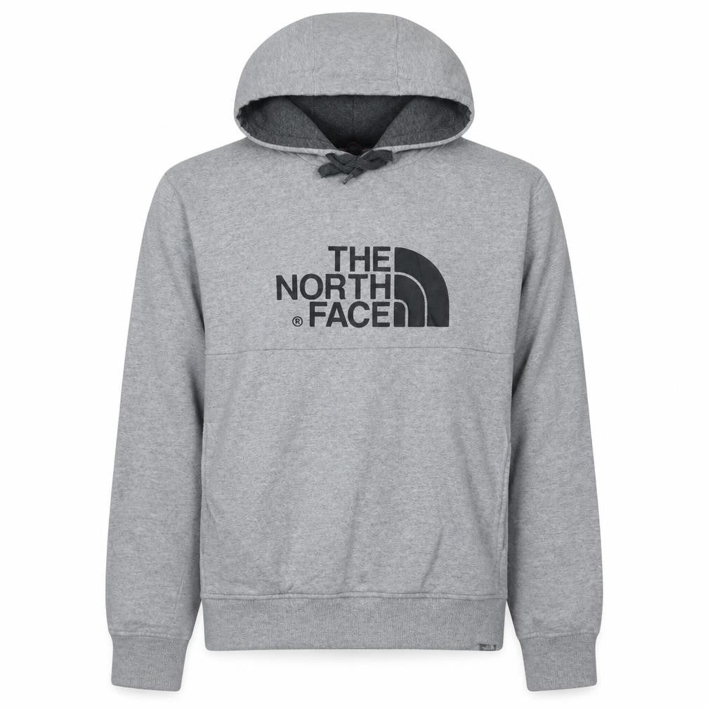 The North Face Men's Grey Pullover Hoodie Small Outdoor Logo Sweatshirt