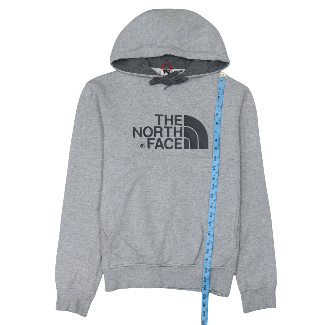 The North Face Men's Grey Pullover Hoodie Small Outdoor Logo Sweatshirt