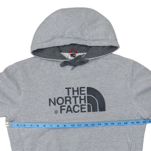 The North Face Men's Grey Pullover Hoodie Small Outdoor Logo Sweatshirt