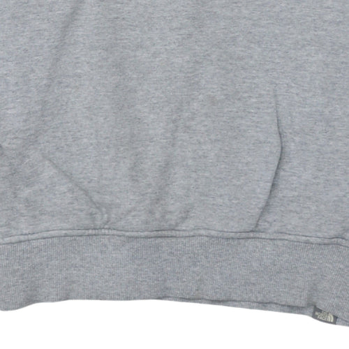 The North Face Men's Grey Pullover Hoodie Small Outdoor Logo Sweatshirt