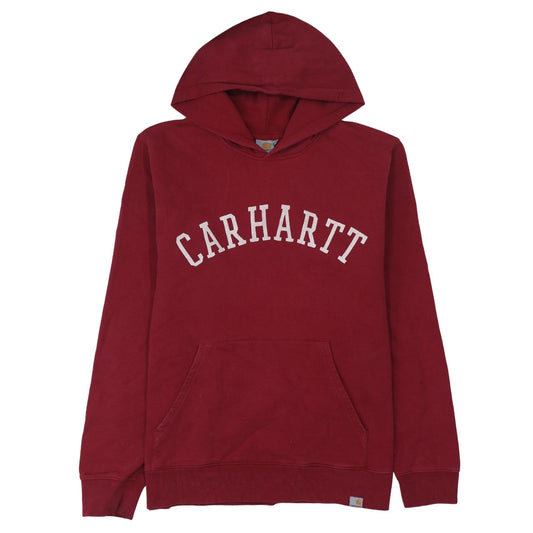 Carhartt Mens Red Pullover Hoodie XL Cotton Logo Sweatshirt