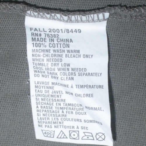 Timberland Men’s Grey Long Sleeve Collared Cotton Polo Shirt M