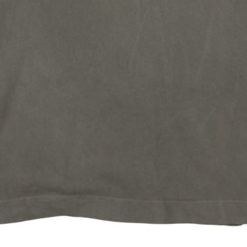 Timberland Men’s Grey Long Sleeve Collared Cotton Polo Shirt M