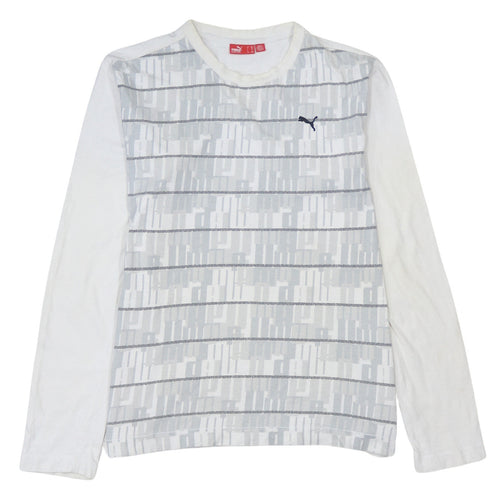 Puma Men's White Long Sleeve Cotton Casual Top 2XL