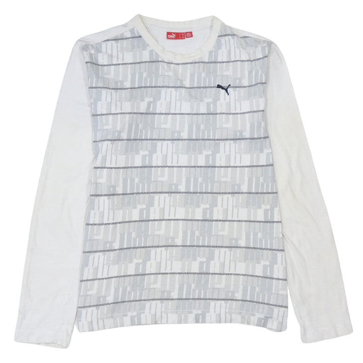 Puma Men's White Long Sleeve Cotton Casual Top 2XL