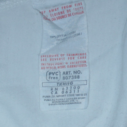 Puma Men's White Long Sleeve Cotton Casual Top 2XL