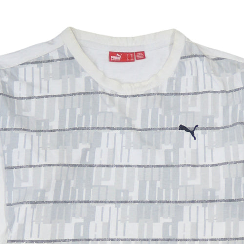 Puma Men's White Long Sleeve Cotton Casual Top 2XL