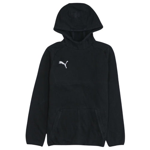 Puma Boys Black Pullover Fleece Hoodie 13-14 Years Regular Fit