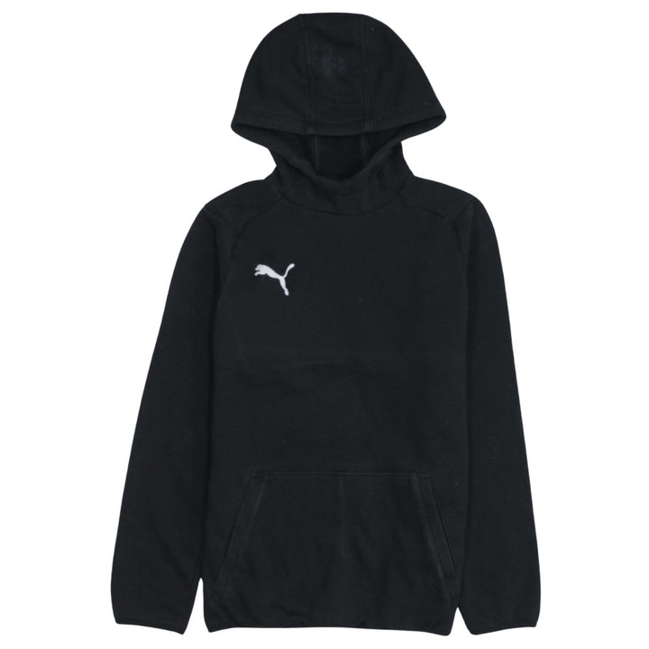 Puma Boys Black Pullover Fleece Hoodie 13-14 Years Regular Fit