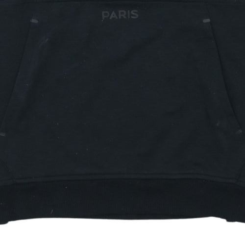 Nike Boys Black PSG Dri-FIT 1/4 Zip Hoodie XL (170cm) Football Training Top